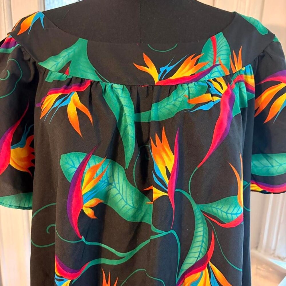 Tropical Print Hawaiian Summer Muumuu Dress | One Size Fits All